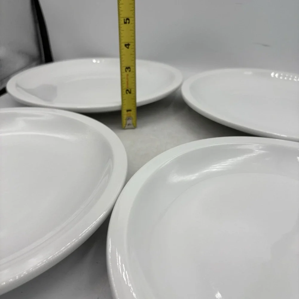 Pottery Barn Dinner Plates Suppertime White Thick Heavy 10.25